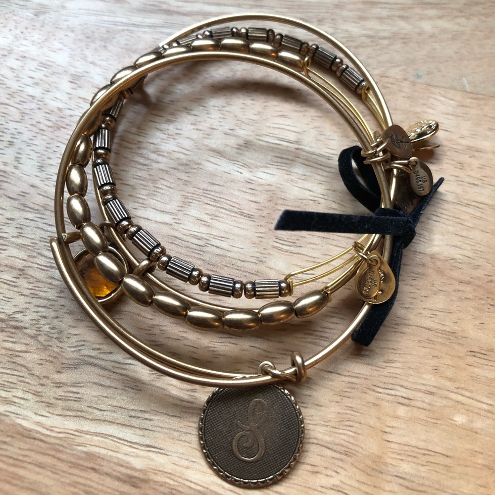 Alex & Ani “S” bracelet pack SET OF 4